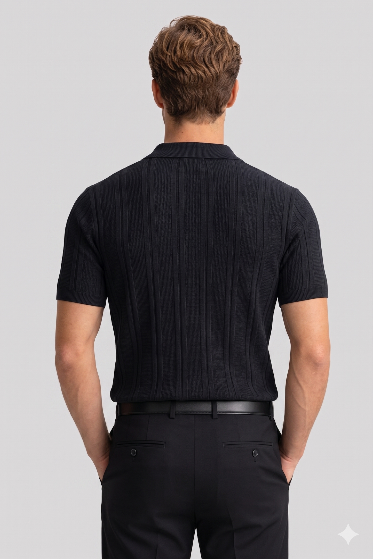 ITALIAN RIBBED KNIT POLO
