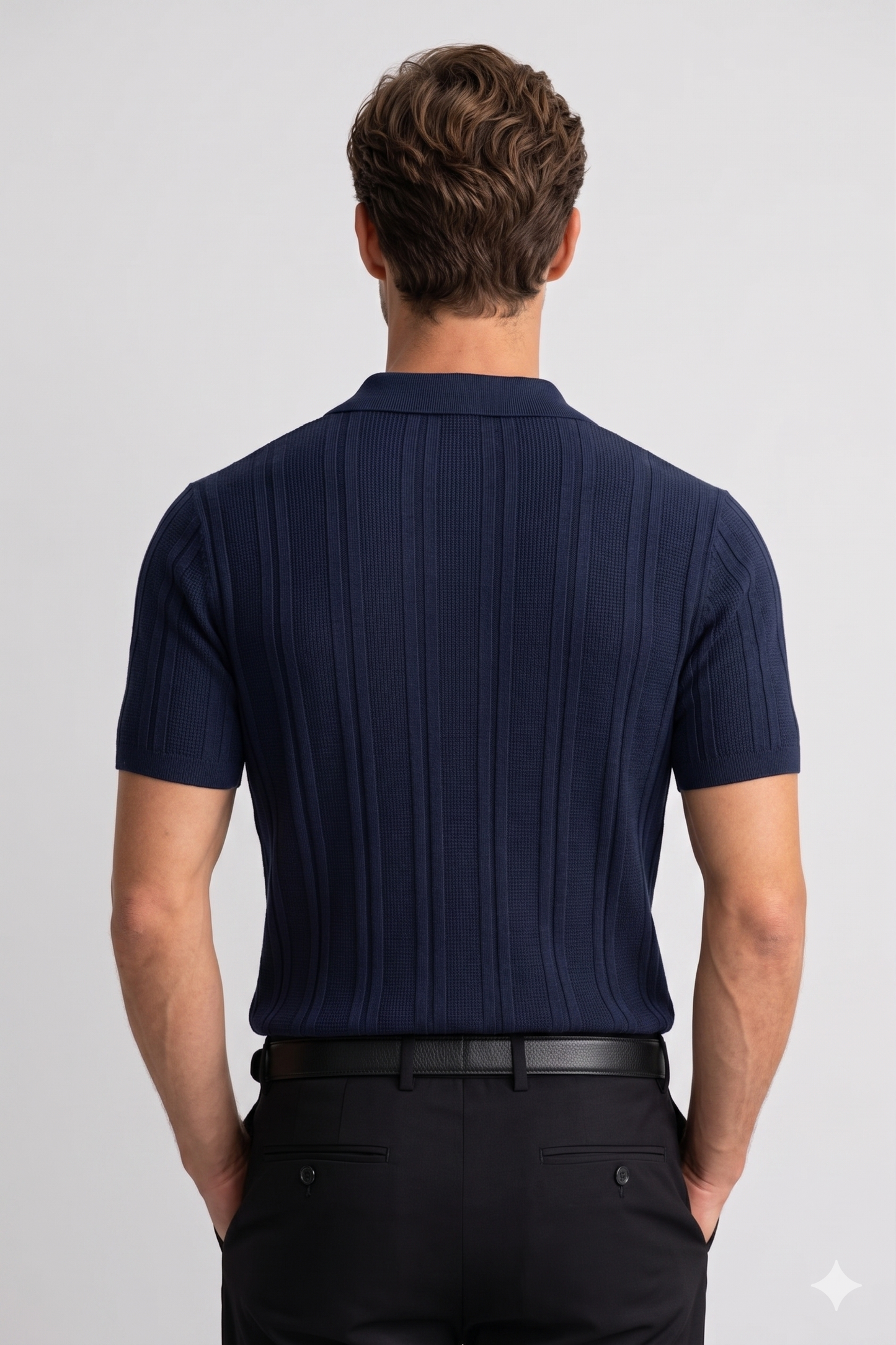 ITALIAN RIBBED KNIT POLO