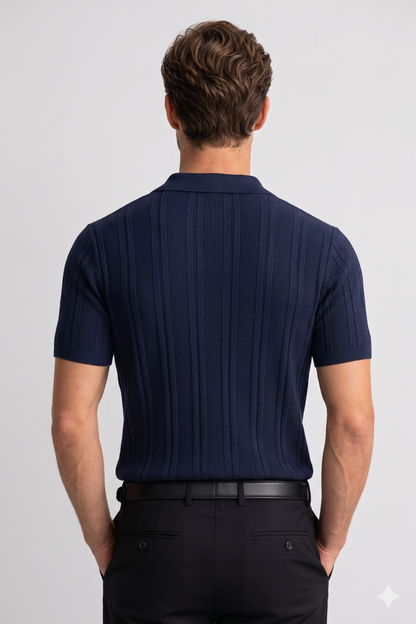 ITALIAN RIBBED KNIT POLO