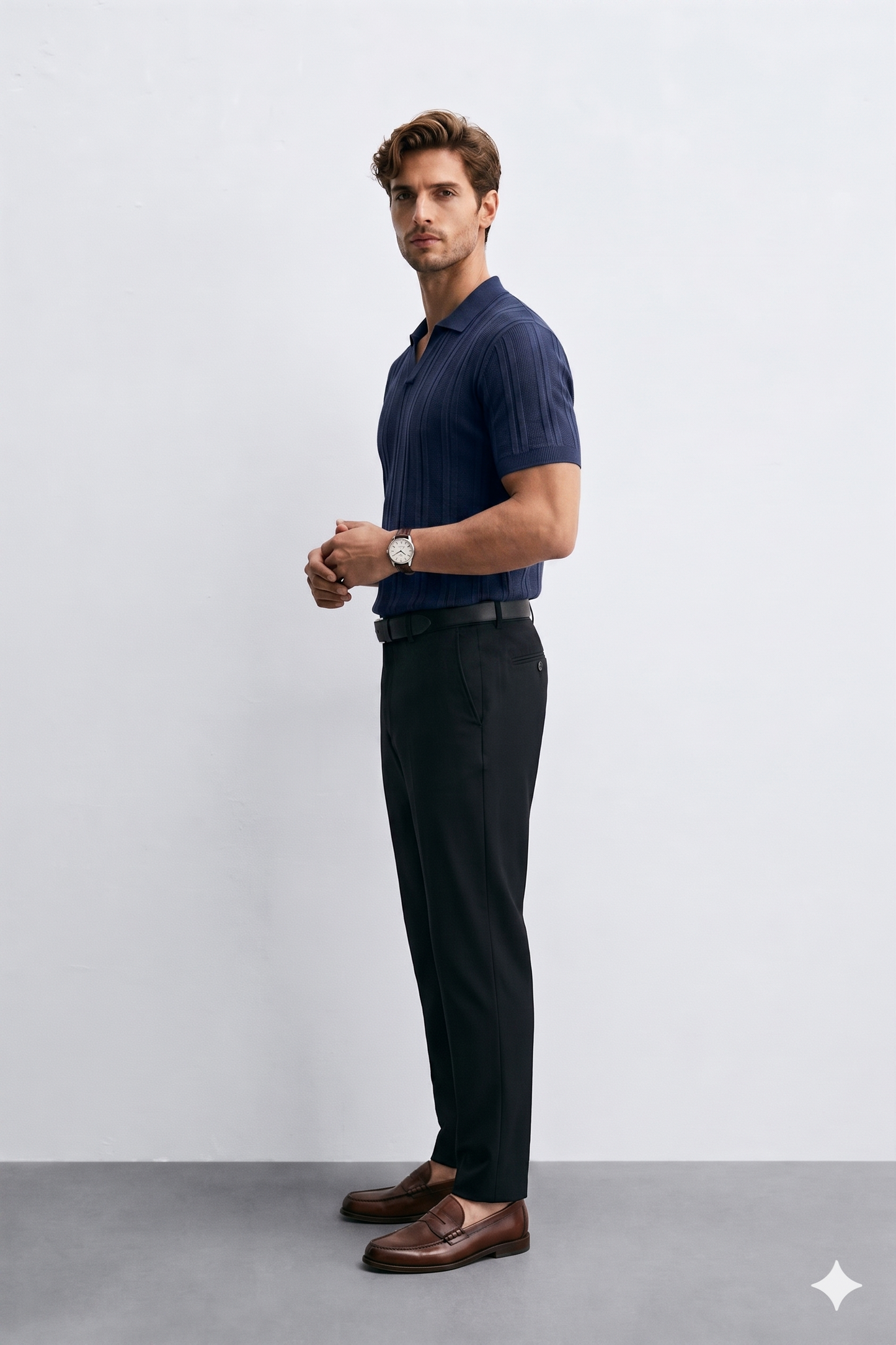 ITALIAN RIBBED KNIT POLO