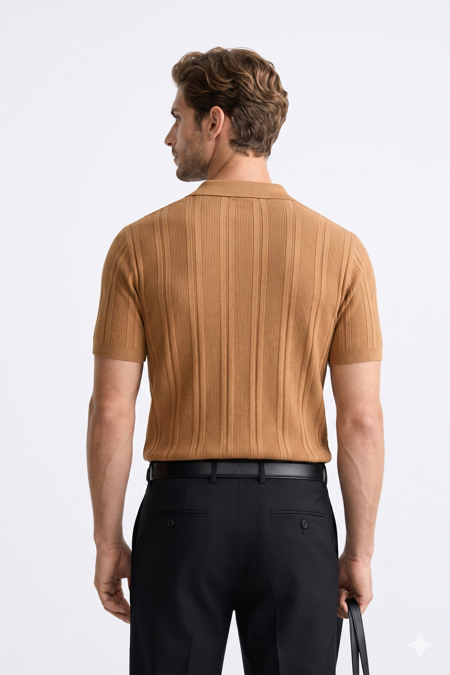ITALIAN RIBBED KNIT POLO