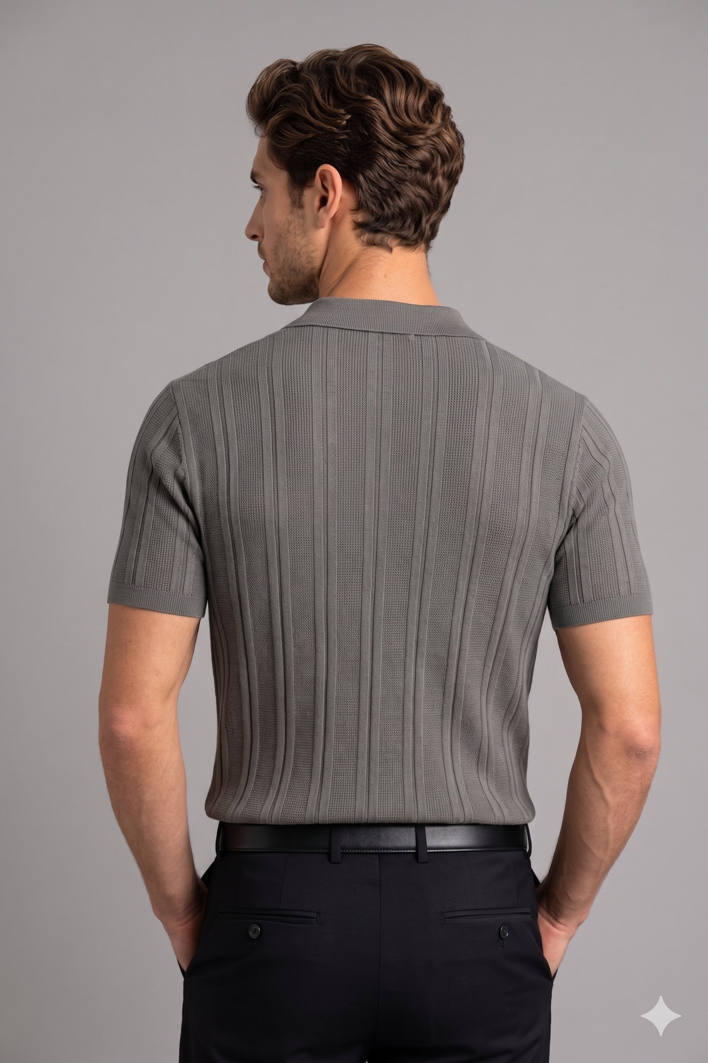 ITALIAN RIBBED KNIT POLO