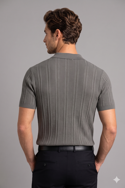 ITALIAN RIBBED KNIT POLO